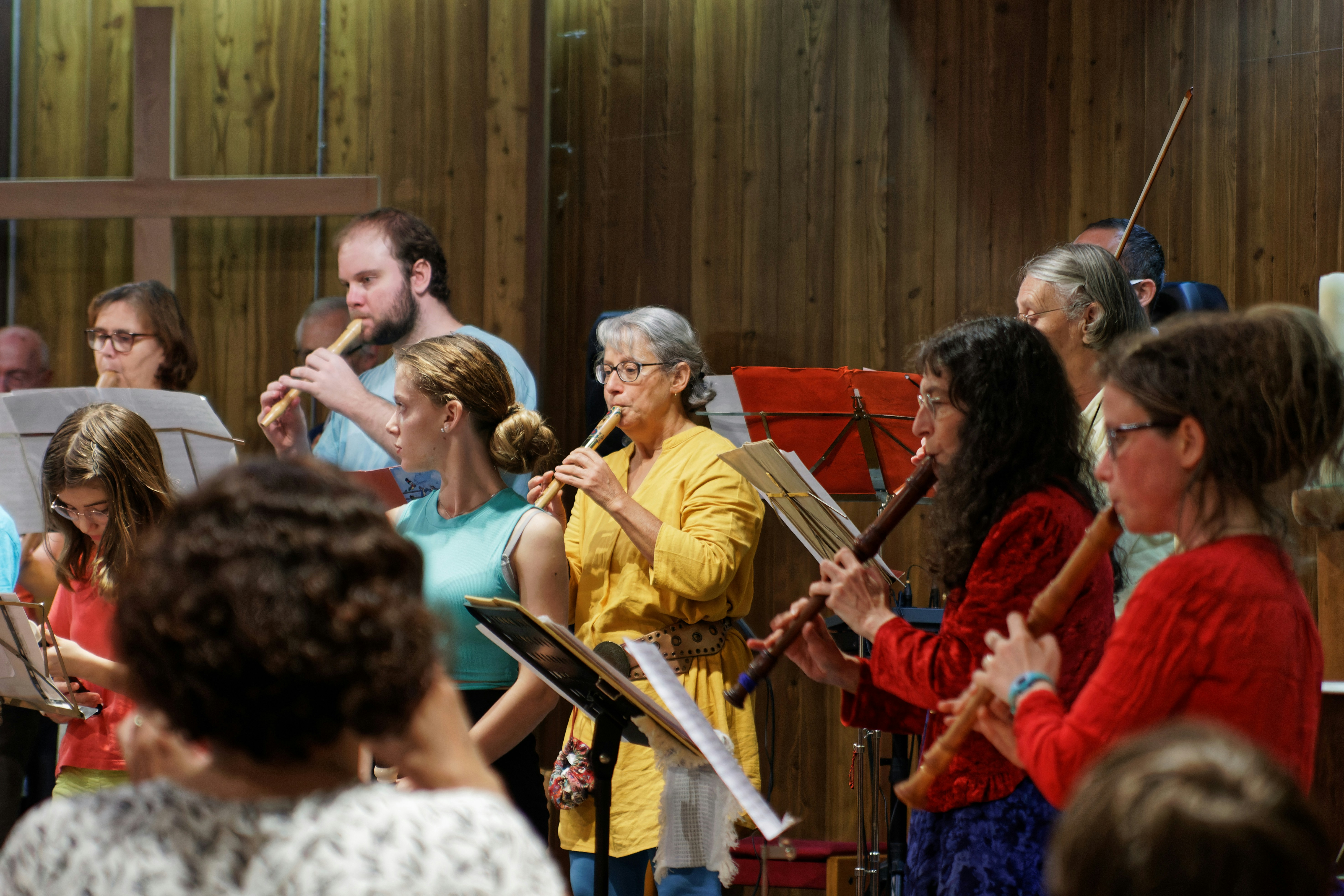 Musicians practicing